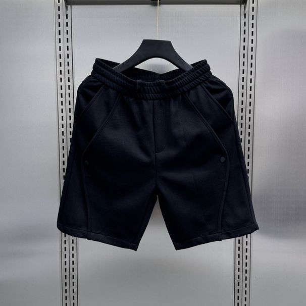 Men's Clothing Fashion Brand Ins Personality Splicing Men's All Match Straight Shorts 2025 Summer Elastic Drawstring Sports Big Pants_voghion.com
