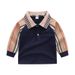 Boys Short-sleeved T-shirt Autumn Children's Polo Shirt Casual Girls Top Baby Lapel Base Shirt Trend_voghion.com