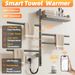 SIOYIE Smart Rotating Heated Towel Rack For Bathroom, Wall-Mounted Electric Towel Dryer With Swivel Bars & Shelf, Smart Timer, Low Carbon Steel, Plug-in/Hardwired, Towel Warmer With Wi-Fi App Control_voghion.com