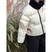 Women's Korean Style Knit Paneled Short Puffer Jacket With High Neck, 90% White Duck Down Filling, Thickened Winter Coat_voghion.com