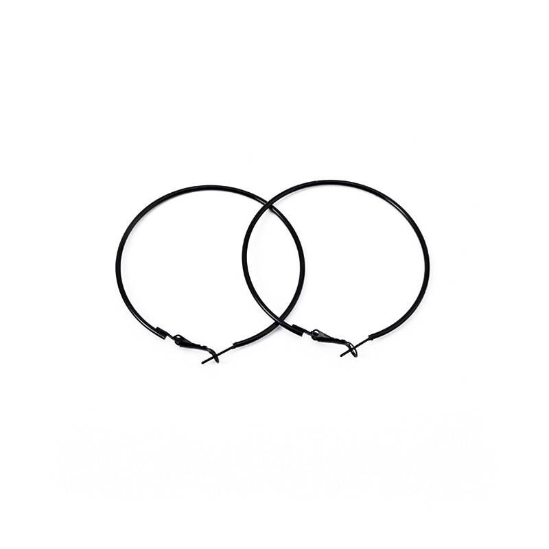 Mode och nischdesign Överdrivna stora cirkulära örhängen, antiallergiska cirkulära metallörhängen, stora cirkulära örhängen_voghion.com