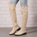 Women's Shoes autumn and winter new large size over the knee boots women's long leather boots_voghion.com