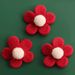 Wool Felt Christmas Ornament Set – 12-Piece Mini Ice Cream & Reindeer Decorations (3cm, Non-Woven Felt, Scandinavian Minimalist, Non-IP)_voghion.com