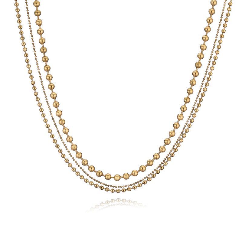 Collana a tre strati in acciaio inossidabile 304, stile semplice, retrò, punk, all'ingrosso_voghion.com