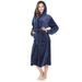 Soft Touch Micro Fleece Huva Morgonrock Plysch Lång Spa Robe Absorberande Morgonrock_voghion.com