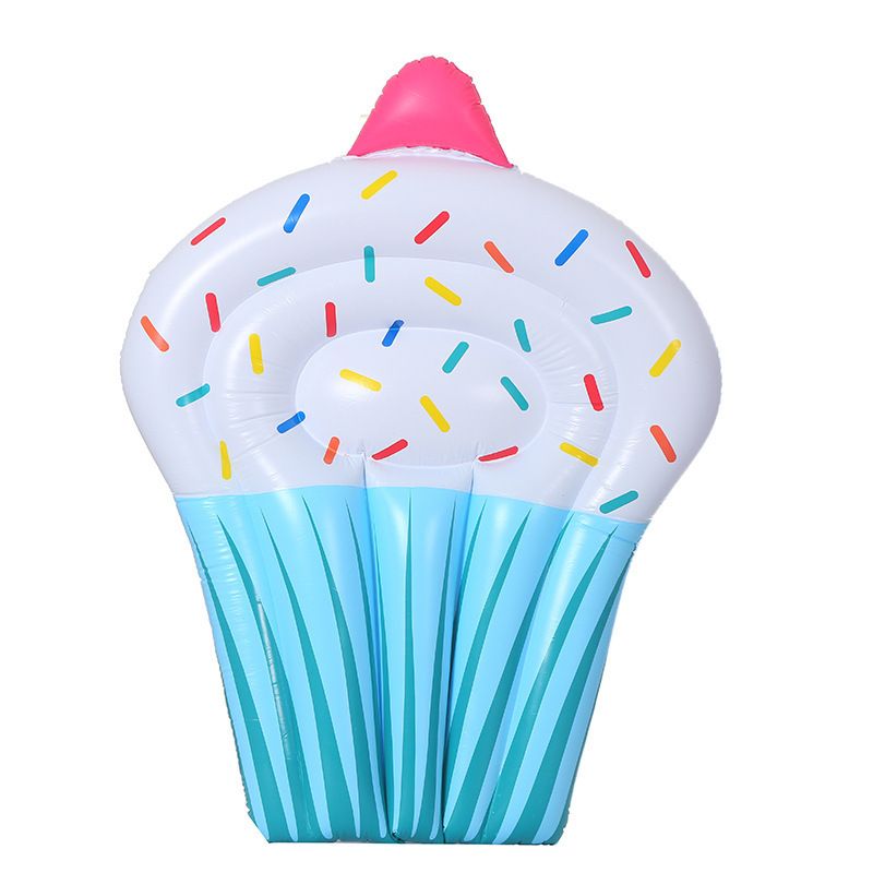 Bouée de natation gonflable extra épaisse en PVC - Motif gâteau pour adultes et enfants (matériau robuste de 0,4 mm pour piscine, plage et parc aquatique)_voghion.com