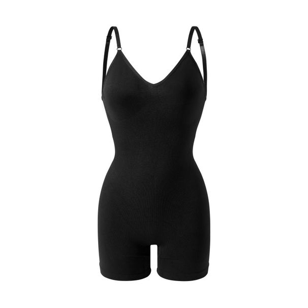 Seamless Shapewear Bodysuit – High-Waisted Tummy Control & Butt-Lifting, Strappy Full-Body Slimming (Plus Size XXXL, Black/Skin/Coffee)_voghion.com
