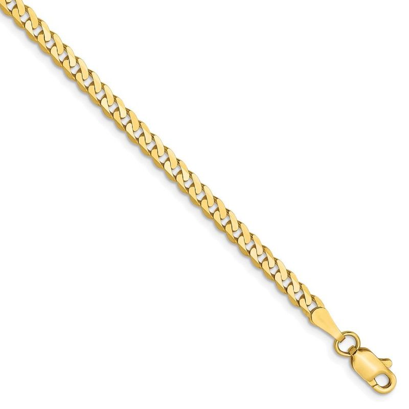 10K 2.4mm Flat Beveled Curb Chain_voghion.com