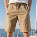 Herren-Freizeitshorts, atmungsaktiv, Polyester, Sommershorts für Sport im Freien, schmale Passform, mehrere Farben: Schwarz, Weiß, Grau, Armeegrün, Khaki, Blau_voghion.com