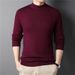 New Spring And Autumn Solid Color Half Turtleneck Knitted Slim Fit For Young Men Base Layer Sweater Men's Clothing_voghion.com