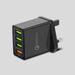 Home Furniture Qc3.0 Multi Port 4usb Fast Charger With Light 5v/9v/12v Travel Charger_voghion.com
