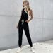 Black Suspender Buttoned Trousers Jumpsuit_voghion.com