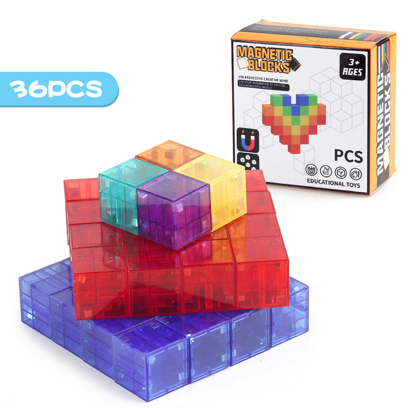 Juguetes para aliviar el estrés, cubo magnético de 2 cm, bloques de construcción geométricos para bricolaje, bloques de construcción magnéticos, bloques de construcción interactivos para padres e hijos, juguetes._voghion.com