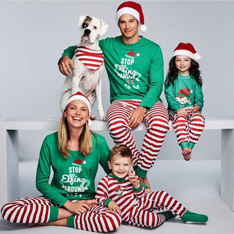 Cozy Family Matching Pajama Set - Christmas Print, Soft Polyester Blend, Sizes For Kids & Adults (2T-4XL)​_voghion.com
