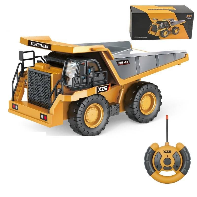 11 grandi giocattoli di ingegneria elettrica senza fili in lega di escavatori telecomandati che schivano i camion con cassone ribaltabile_voghion.com