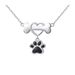 Collana Love per donna, ciondolo a forma di osso con goccia di colla, zampa di cane carina, ciondolo in argento nero_voghion.com