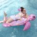 Inflatable Pink Turtle Ride-On Float With Handles - Kids & Adults Water Toy For Pool, Lake & Beach_voghion.com