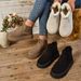 SHLIANG Neue Winter Frauen Schnee Stiefel Plüsch Warme Rutschfeste Wasserdichte Damen Wohnungen Turnschuhe Casual Slip auf Weibliche Stiefeletten Botas mujer Y0078_voghion.com