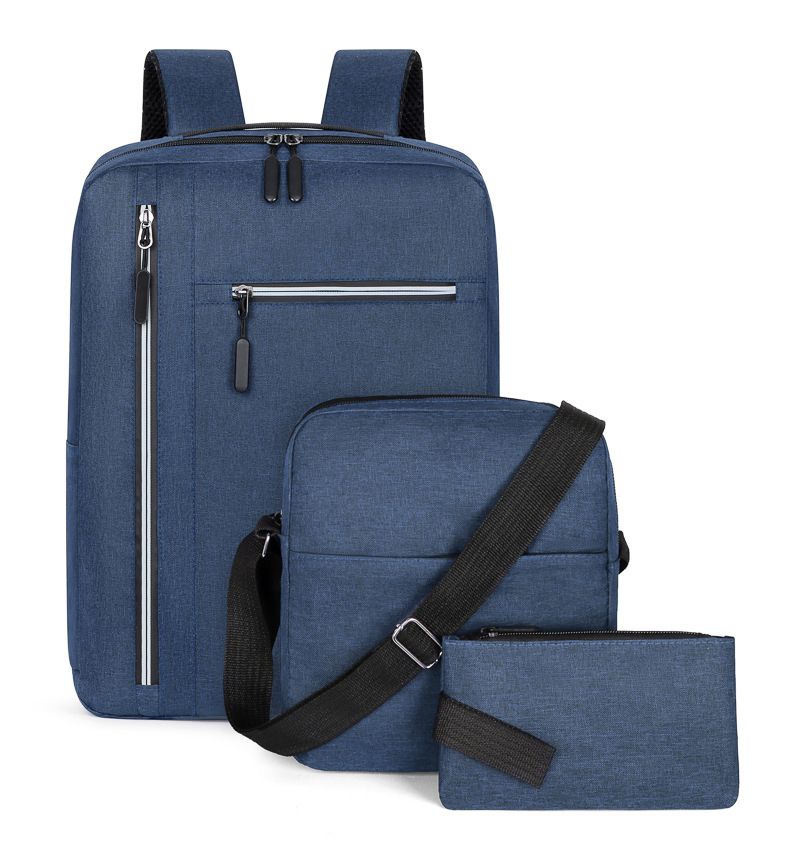 Herrentaschen-Set, Rucksack, Geschenk, dreiteiliger Studentenrucksack, USB-Computertasche, lässige Umhängetasche für Herren_voghion.com