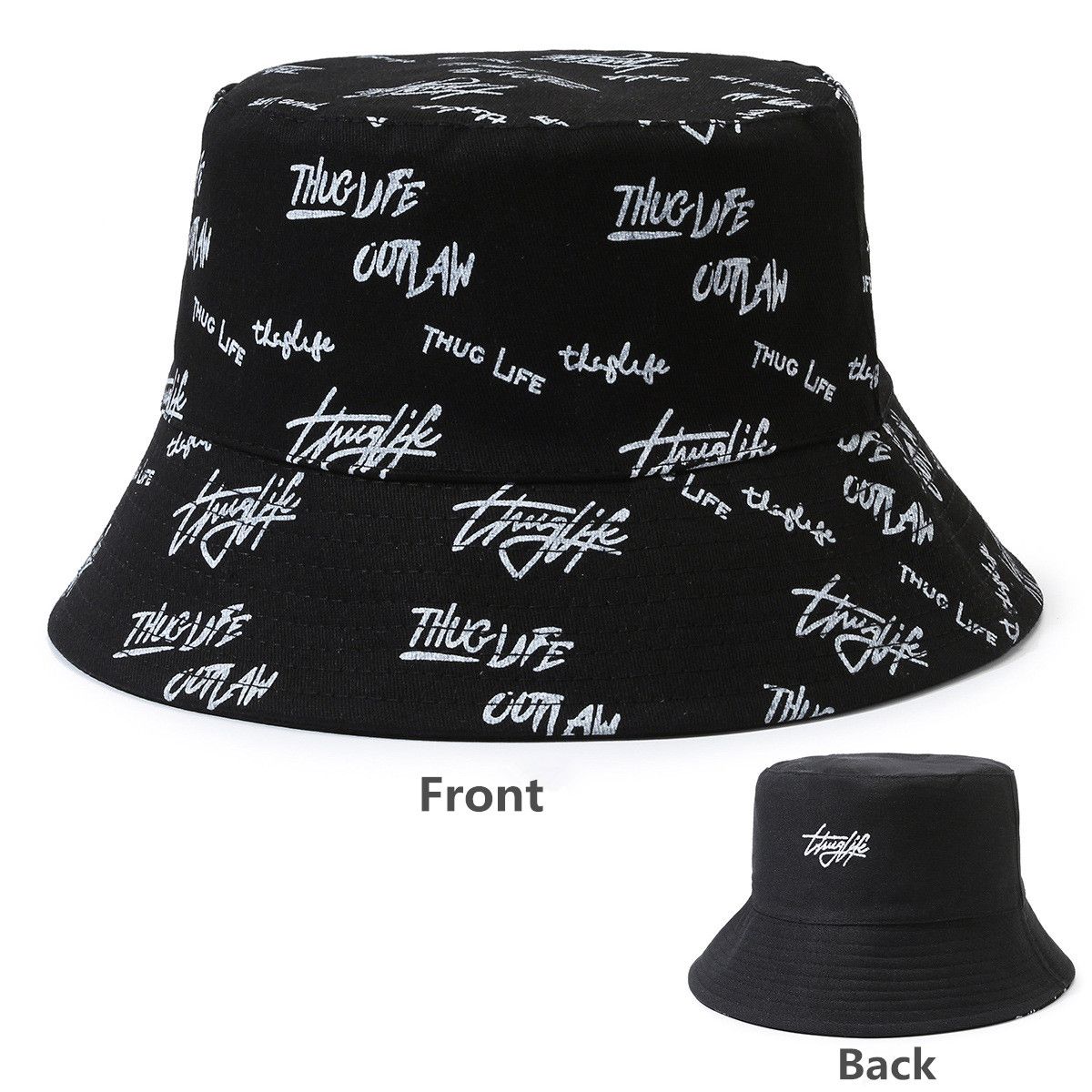 Žhavý výprodej dámských písmen s výšivkou rybářských pánských ležérních oboustranných klobouků proti slunci unisex_voghion.com