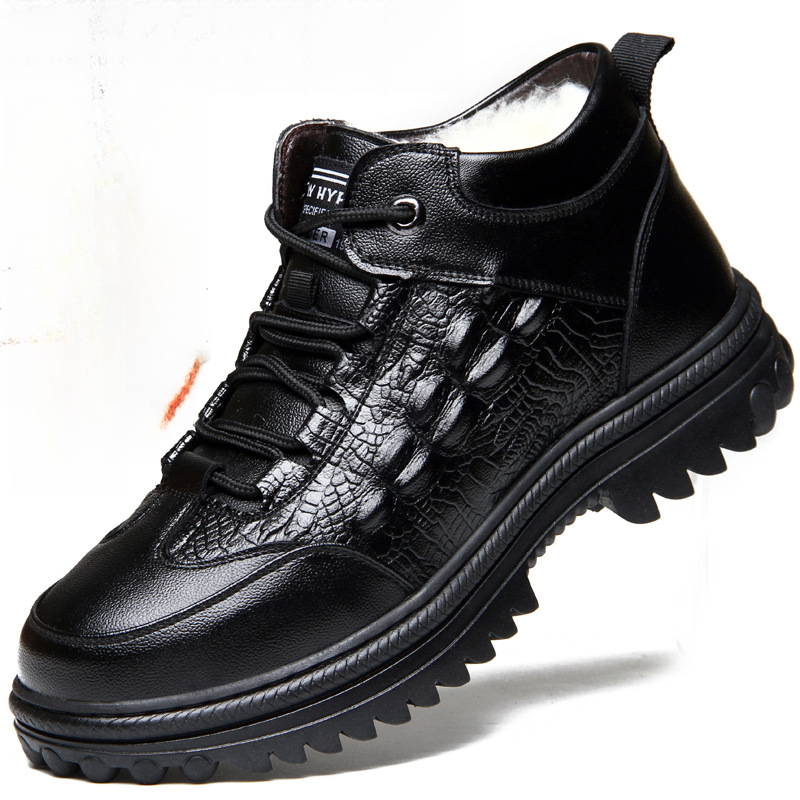 Nowe oddychające skórzane czarno-białe w kratkę męskie na wiosnę 2023, modne młodzieżowe sznurowane buty do chodzenia po deskorolce_voghion.com