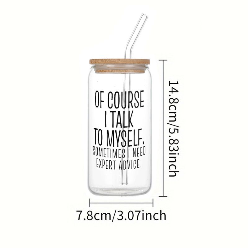 16oz Borosilicate Glass Tumbler With Bamboo Lid & Straw – Eco-Friendly, Leak-Proof Modern Drinkware For Gifting_voghion.com