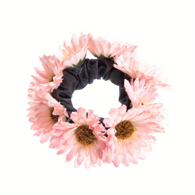 Dolce elastico per capelli girasole per donne e ragazze - Corda per capelli di simulazione Boho per coda di cavallo e porta chignon_voghion.com
