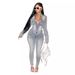 Women's Clothing Denim Long Sleeved Suit Fashion Stretch Trousers Suit_voghion.com