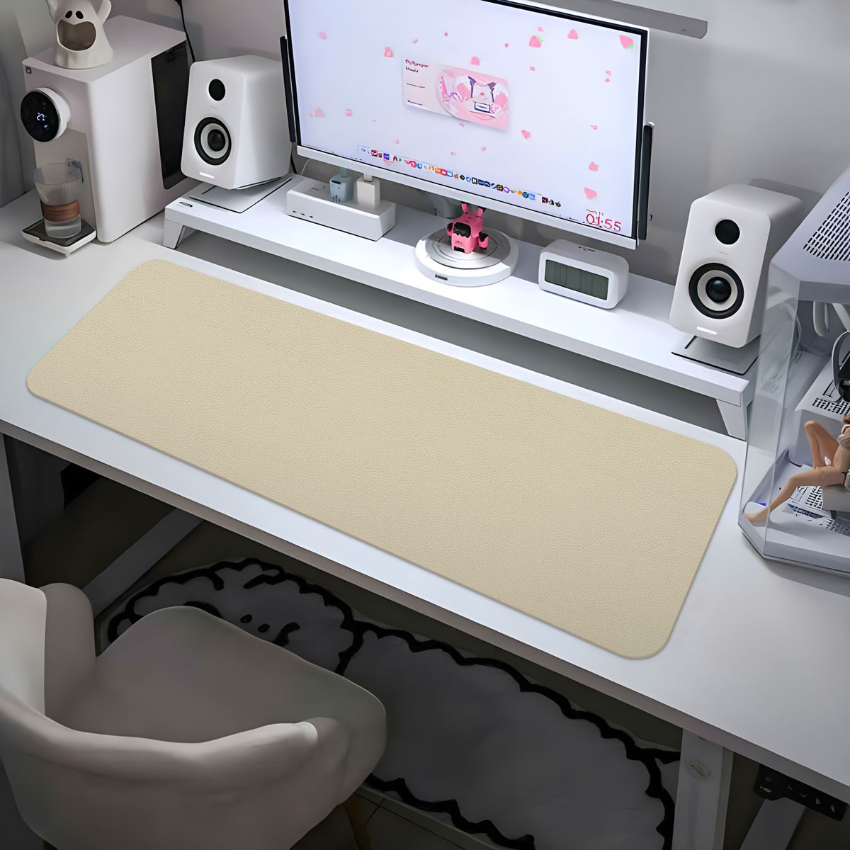 Ongeëvenaarde kwaliteit zwarte oversized muis kantoor groot toetsenbord pad speciaal voor gaming computer bureau leer_voghion.com