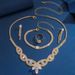 popular crystal clavicle necklace bracelet full diamond bracelet earring ring set female_voghion.com