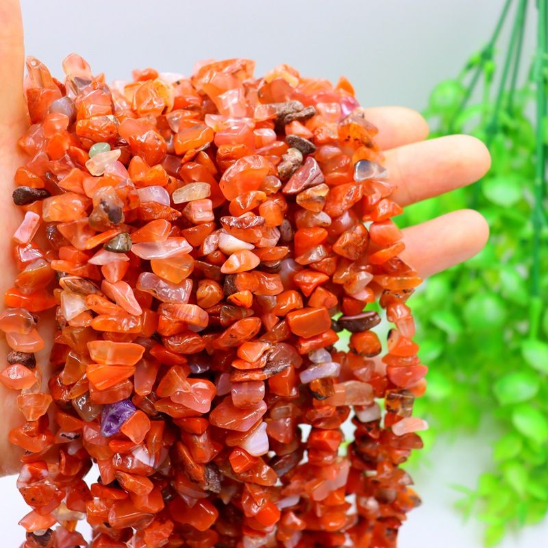 Irregular Natural Crystal Hole Gravel Raw Stone Semi Finished Bracelet Necklace Beaded DIY Pendant Handmade Accessories_voghion.com