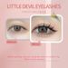 Vippeextensionssett 5 par gjennomsiktig trådpasta diamant falske øyevipper naturlig krøllede øyevipper Little Devil tegneserieøye falske øyevipper_voghion.com