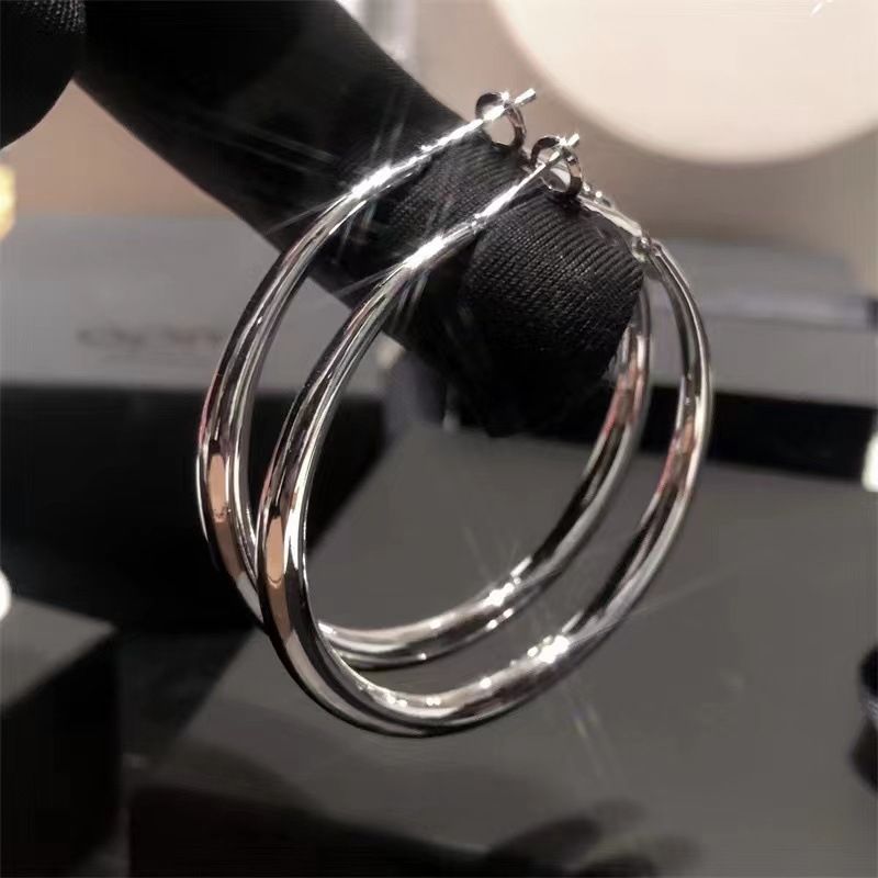 Large circle earrings, women's new style, light luxury, niche design, simple and versatile, personalized and high-end earrings and earrings_voghion.com