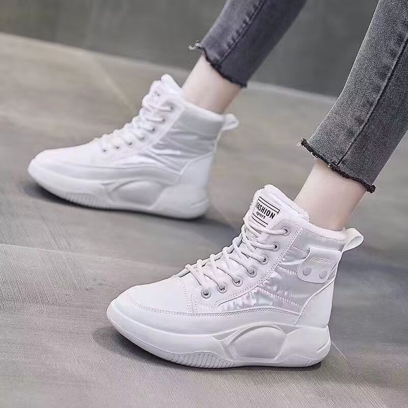 Warme, weiche Lederstiefel für Damen, Winter-Schneestiefel mit Fleecefutter, verdickte, rutschfeste Schneestiefel, Baumwollschuhe für Studenten, Freizeitschuhe_voghion.com