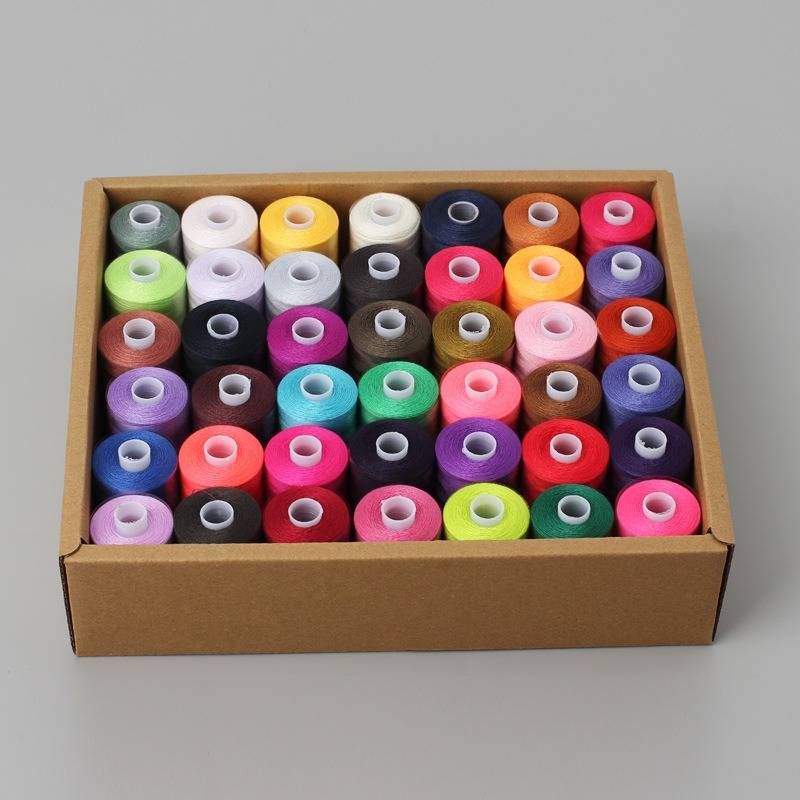 914 m Polyester-DIY-Fäden, bunt, 402, Handnähgarn, Nähmaschinengarn, 42-farbiges Spulenset_voghion.com