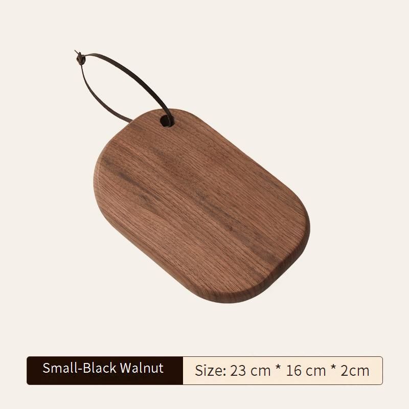 Black Walnut Cutting Board – Japanese Style Whole Wood Chopping Board For Steak Fruits & Bread (Small Kitchen Serving Tray)​_voghion.com