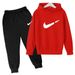 Multiple Color Options, Stylish And Simple Design Boys' Girls Sweatshirt Sports Set Daily Commuting, Outdoor Sports And Travel Plush Warm Suit_voghion.com