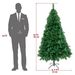 6 Fuß realistischer PVC-Weihnachtsbaum – 650 Zweigspitzen mit Metallsockel für die Weihnachtsdekoration_voghion.com