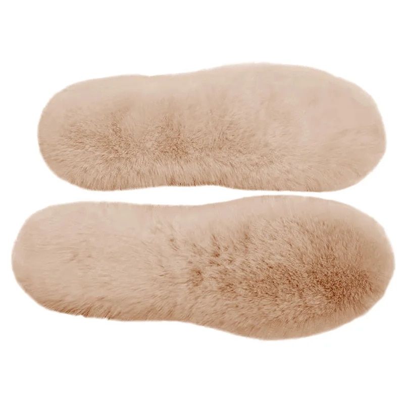 1 Pairs Natürliche Schaffell Wolle Für Schuhe Männer Winter Füße Warm Verdicken Flauschigen Fleece Einlegesohlen Frauen Schnee Stiefel Schuh pad_voghion.com