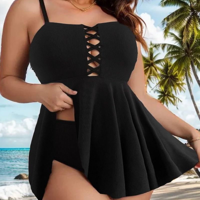 Costume da bagno taglie forti, bikini grande, costumi da bagno da donna grandi, abbigliamento da spiaggia_voghion.com