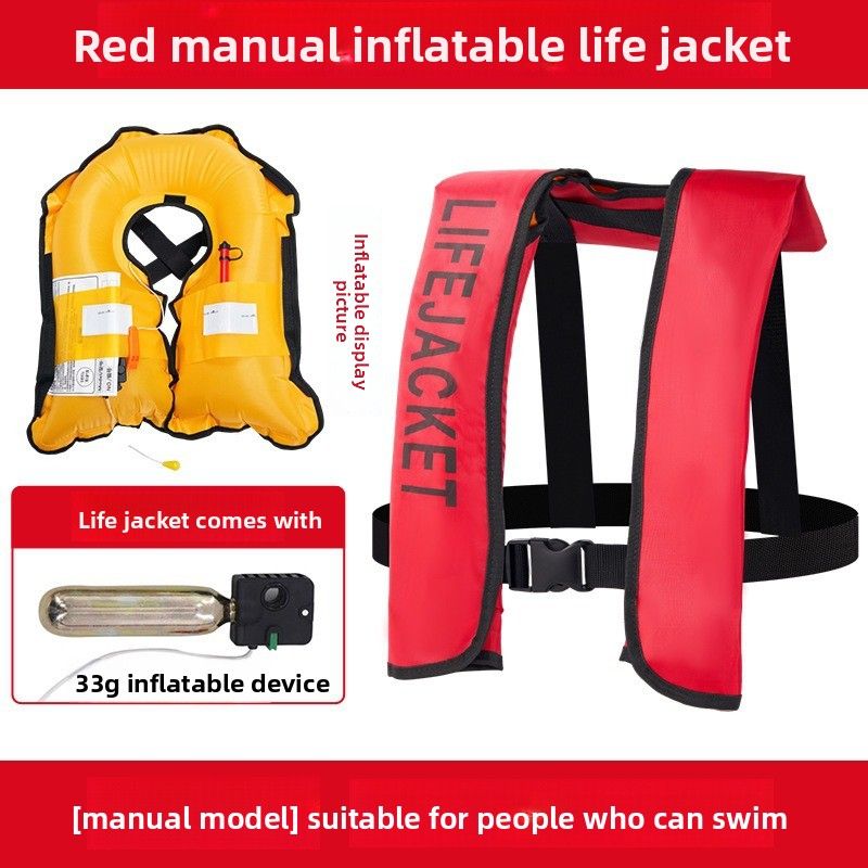 Automatic Jacket Outdoor Adult Boat Fishing Manual Inflatable Life Vest_voghion.com