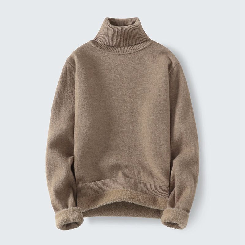 2023 new all-in-one plus veet high collar thickened warm sweater bottoming shirt for men_voghion.com