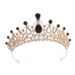 European and American cross-border crystal crown rhinestone exquisite electroplated metal crown wedding bride birthday party dance hair accessories_voghion.com