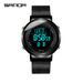 Digital Sports Watch With LED Backlight, Waterproof 30M, Lightweight Alloy Case, Durable Mesh Strap, Unisex Minimalist For Casual Active Lifestyle_voghion.com