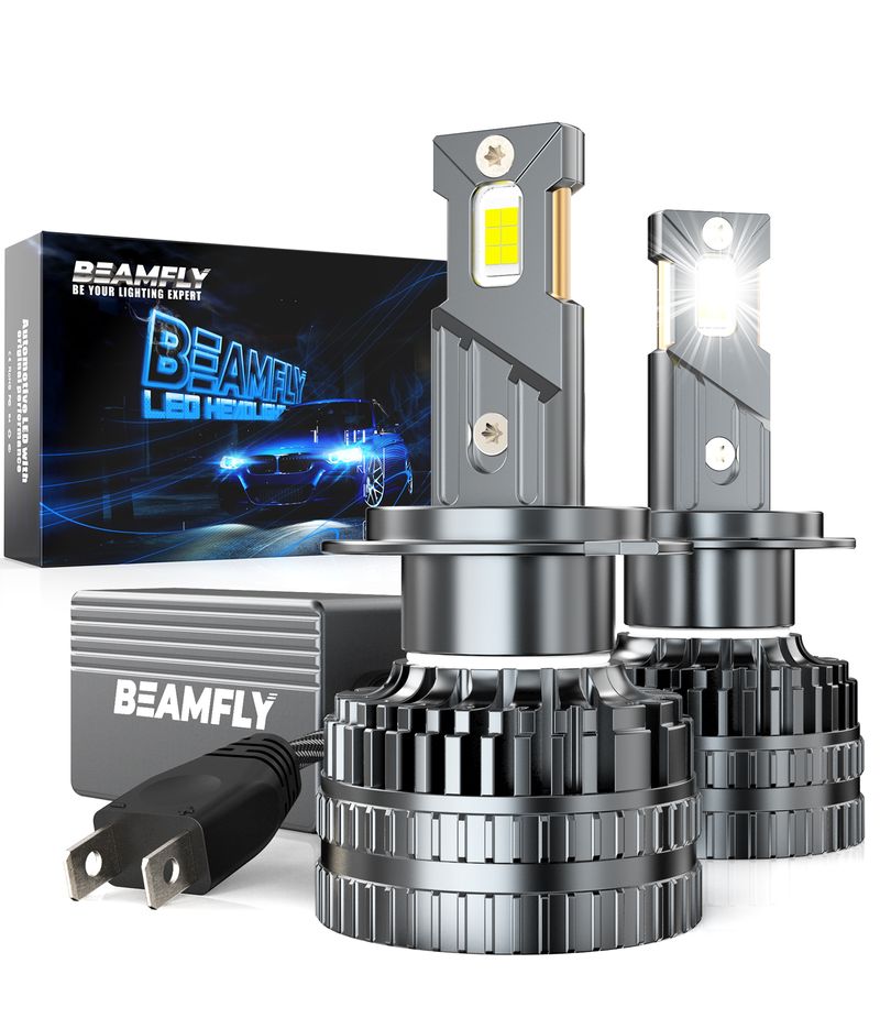 BEAMFLY Long Life Version 130W Headlight Bulb 6000K Canbus Car 28000LM H7 Led Low Temperature High Brighess_voghion.com