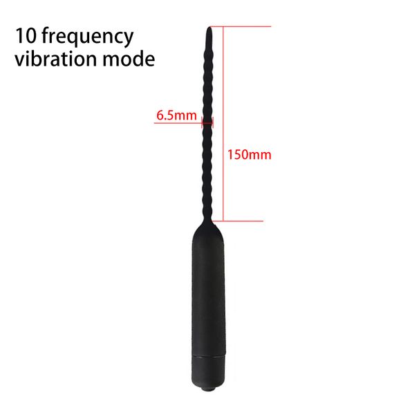 10-trinns vibratorkateterplugg sexleketøy for menn uretral vibratorinnsetting urinrørslyder dilatatorer_voghion.com
