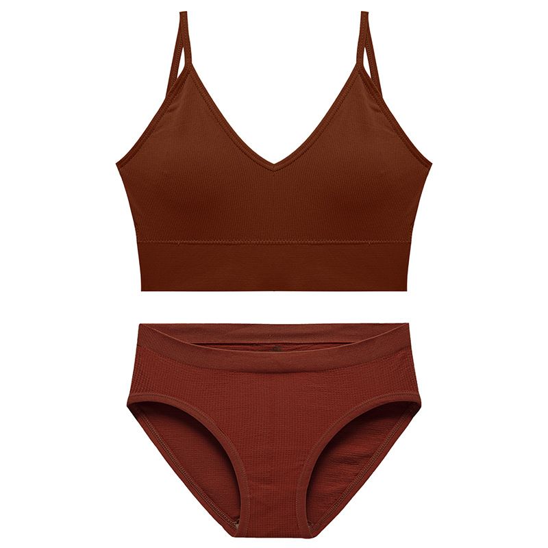 Women's Intimates Sexy Small Breasts Push Up Bottoming Beautiful Back Vest Seamless Large Size Padded Bra Set_voghion.com