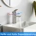 Glitzerlife Wasserhahn Bad Waschtischarmatur Waschbecken - Armatur Hochdruck Gebürstet Nickel Warm- Und Kaltwasserhahn Edelstahl Mischbatterie Für WC Spül Küche_voghion.com