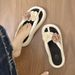 Treading Cloud Flip Flops 2025 Summer New Thick Bottom Flower Beach Toe Back Sandals_voghion.com