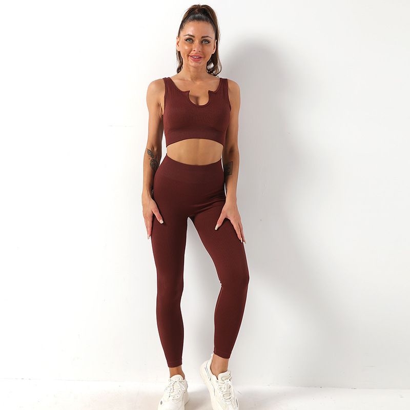 Women's Clothing Quick Drying Yoga Suit Set Shockproof Sports Bra Yoga Vest Yoga Pants Fitness Trousers_voghion.com